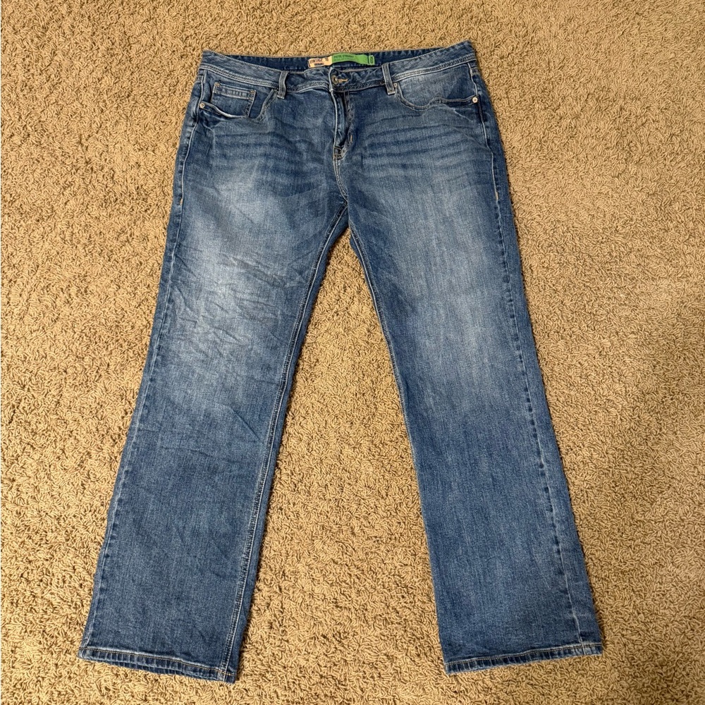 Vintage Blue Straight Jeans Timeless Style 42x34